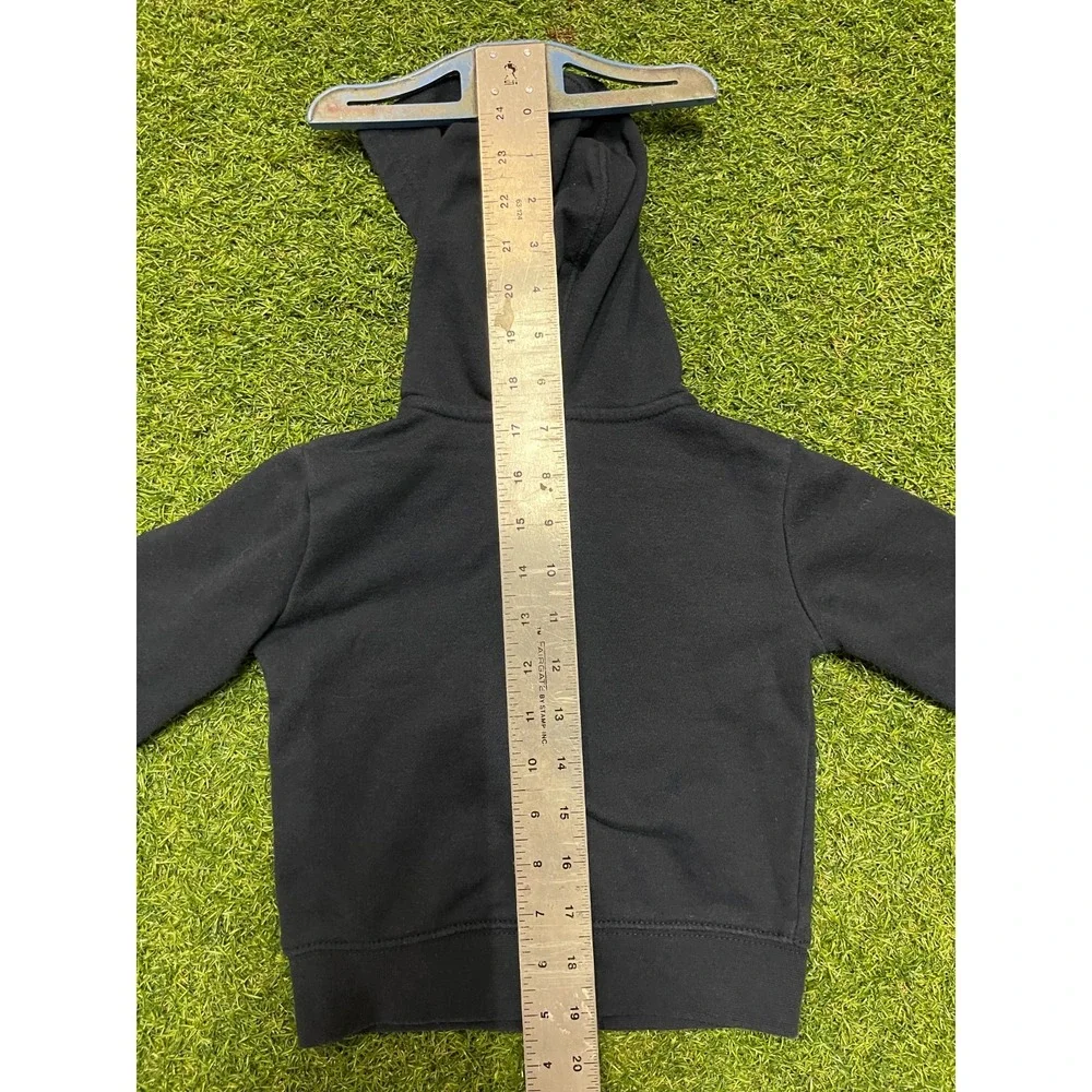 Vintage Nike Jacket Baby 2T (1-2 Years) Black Hood Club Fleece Lined‎ Full Zip